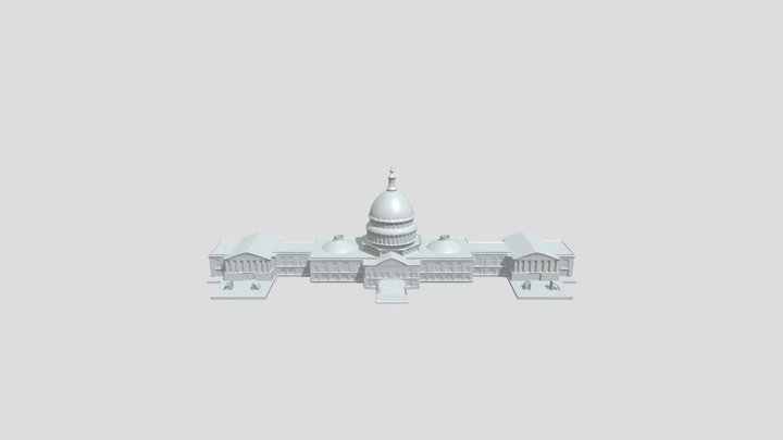 Capitol - style building model 3D Model