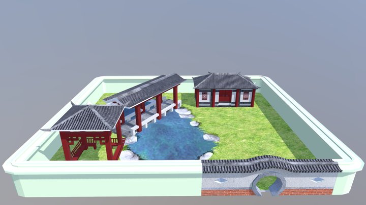 Chinese Garden 3D Model