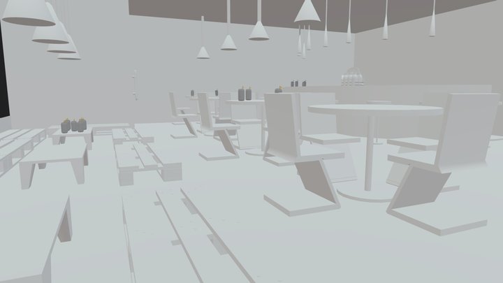 Cafeteria Vintage  FBX 3D Model