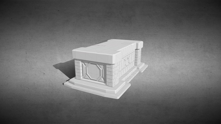 Dungeon Altar High-Poly 3D Model