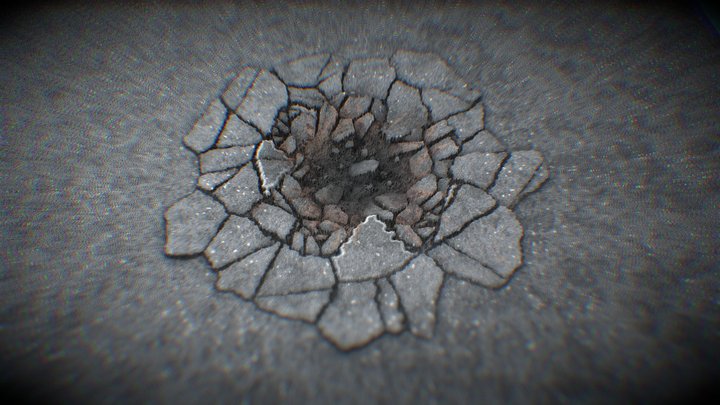 Concrete Floor After Exploding | Tile Texture – Modello 3D gratuito STL