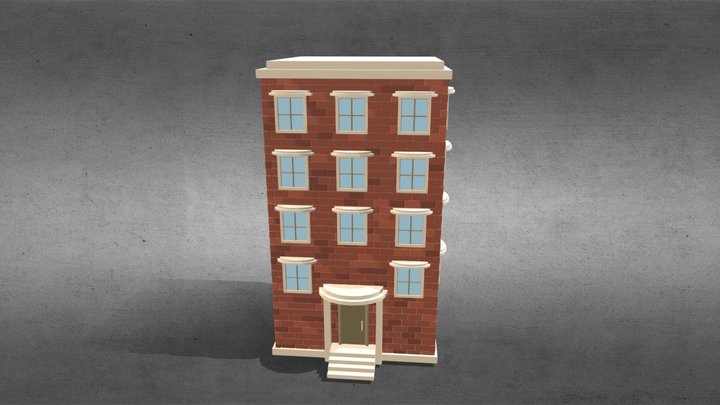 predio de tijolo/ brick building 3D Model