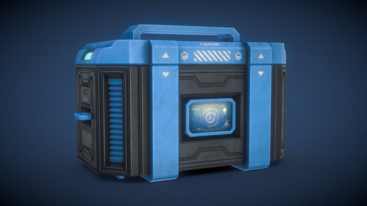 Sci-Fi Crate 3D Model