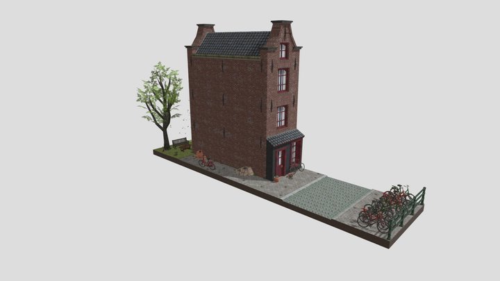 DAE Rowhomes - Amsterdam 3D Model