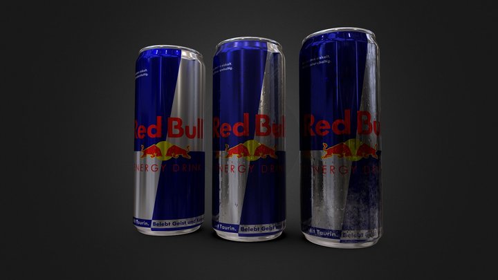 Cans Red Bull 3D Model