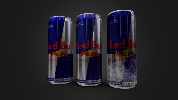 Cans Red Bull 3D Model