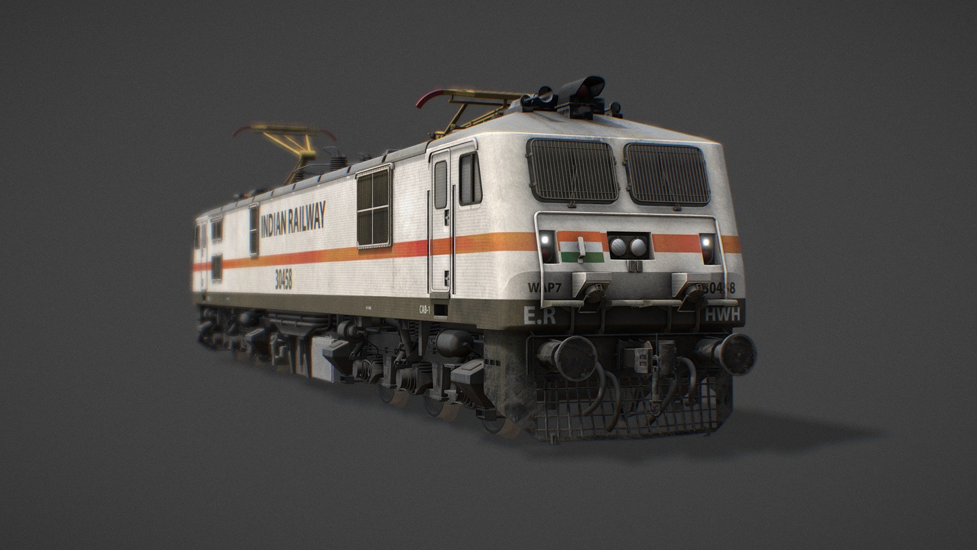 WAP 7 Locomotive | INDIAN RAILWAYS - Buy Royalty Free 3D model by Poly ...