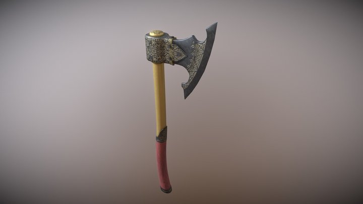 Ornate Axe 3D Model