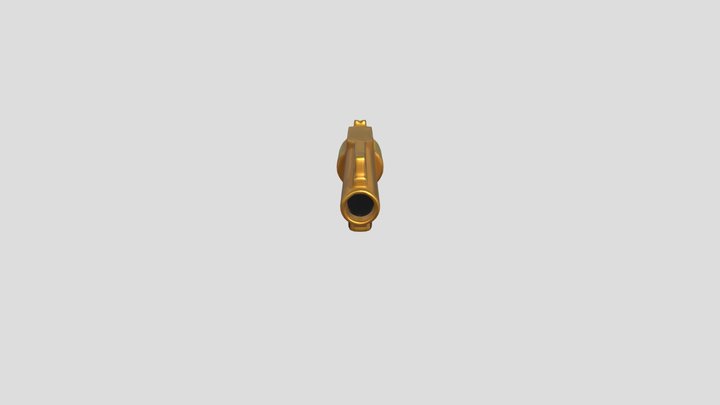 golden revolver 3D Model