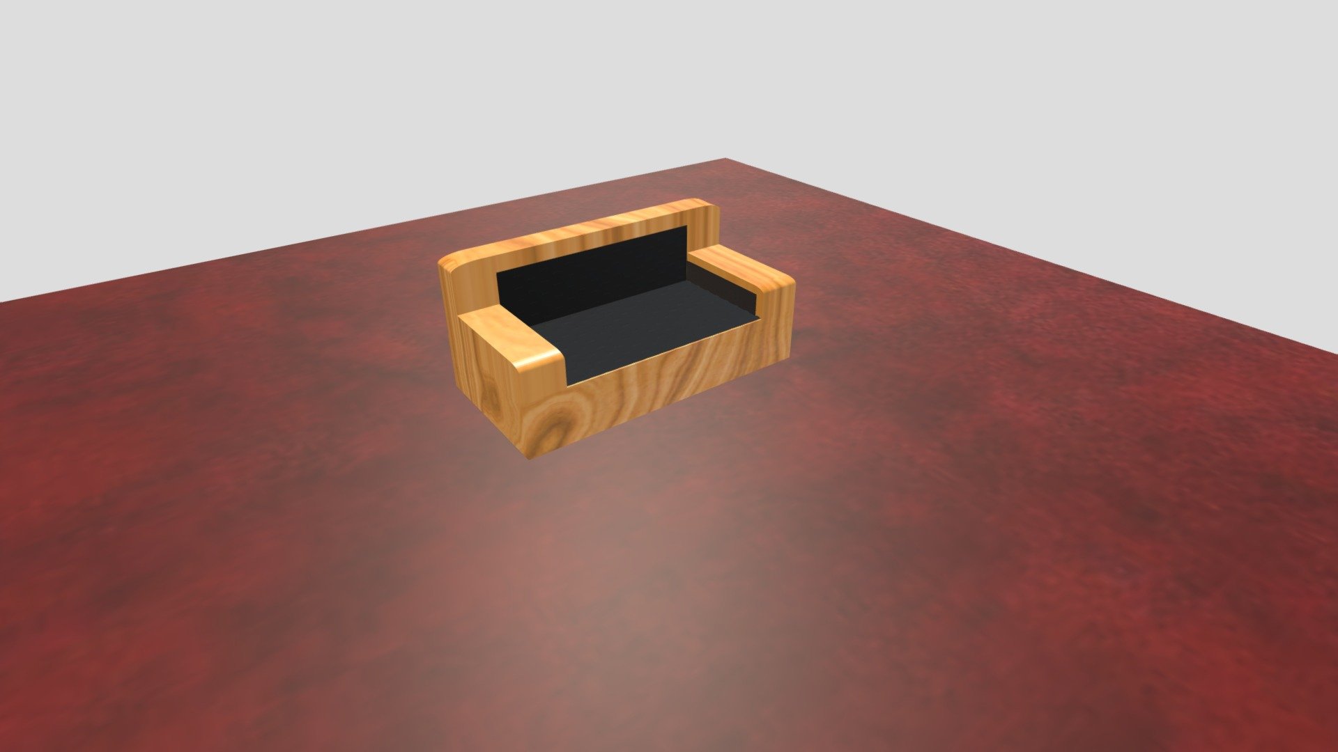 3d wooden sofa in blender 2.8