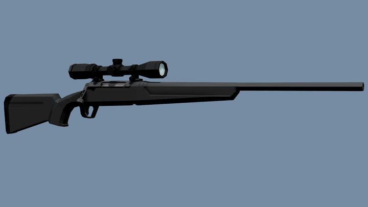 3D model Sniper Rifle Snipex Alligator VR / AR / low-poly rigged