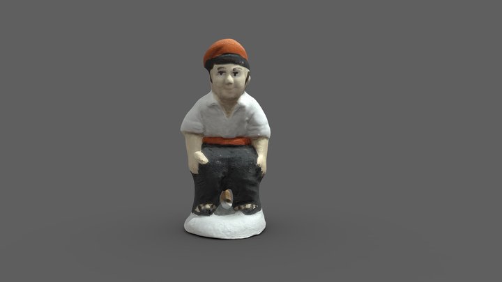 Caganer Clay Model Figurine 3D Model