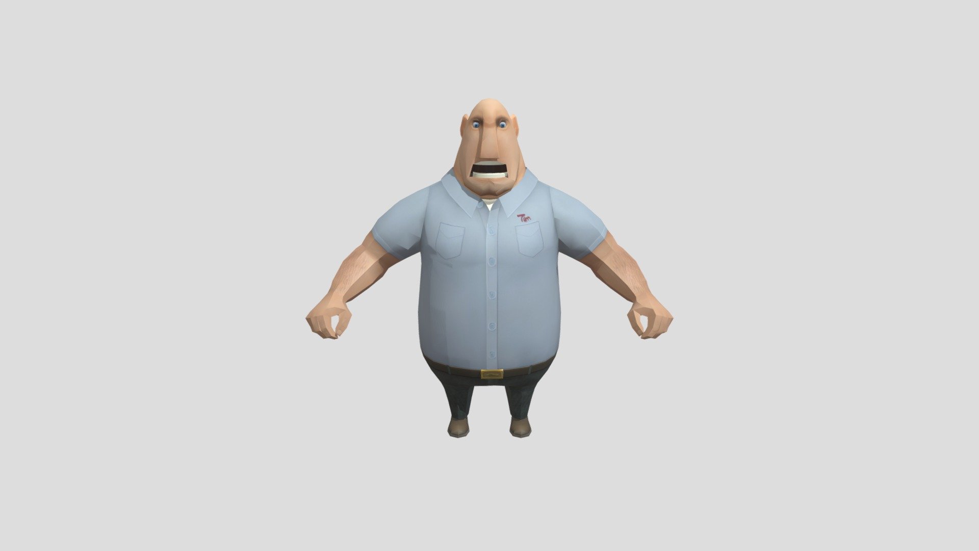 Tim Lockwood without the mustache eyebrows - Download Free 3D model by ...