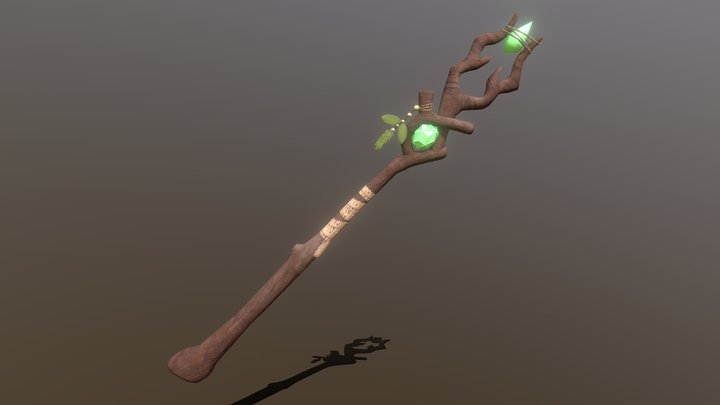 Forest Staff 3D Model