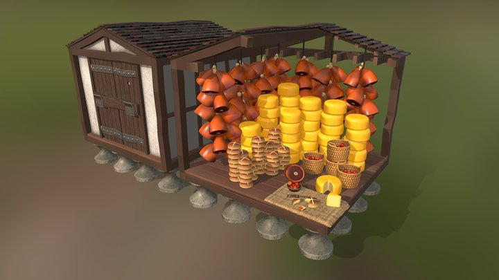 Granary from Stronghold 3D Model