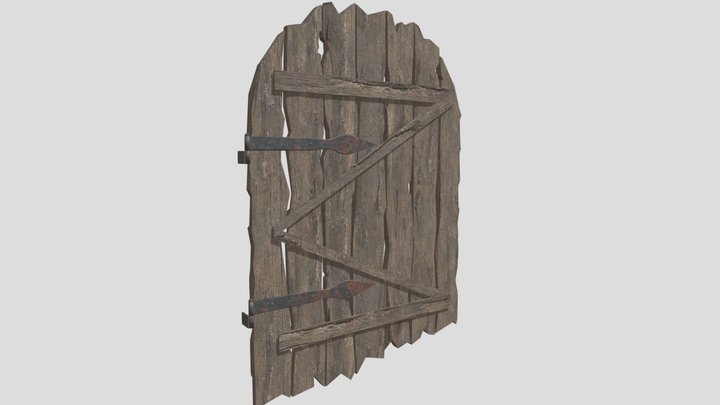 Old Wooden Gate – Game Ready 3D Model