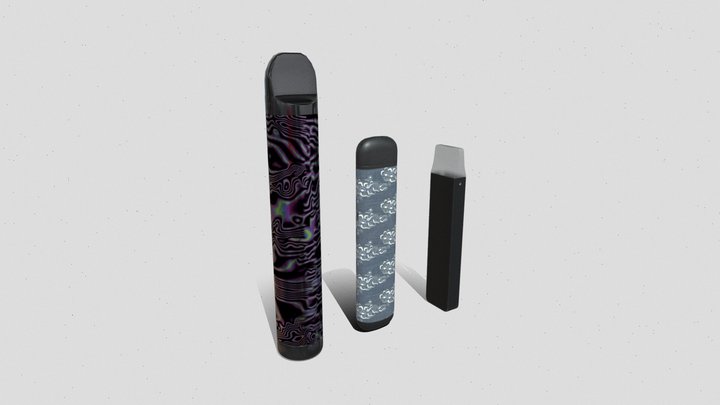 Stylized Vape Pens Collection 3D Model