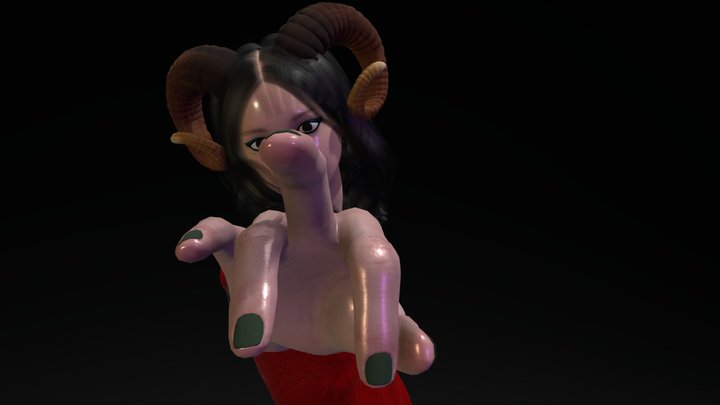 a girl with horn – Modèle 3D gratuit STL