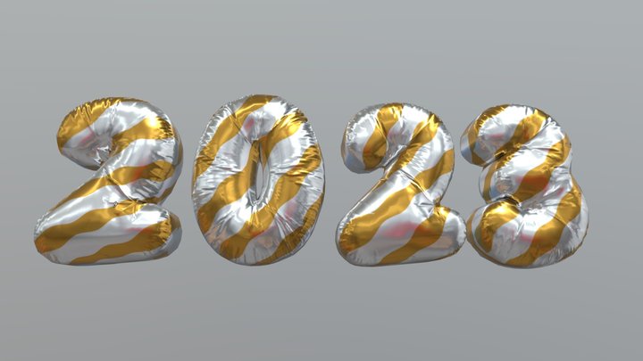 2023 balloons 3D Model