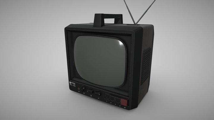 Old Retro TV - Unitra Vela 3D Model