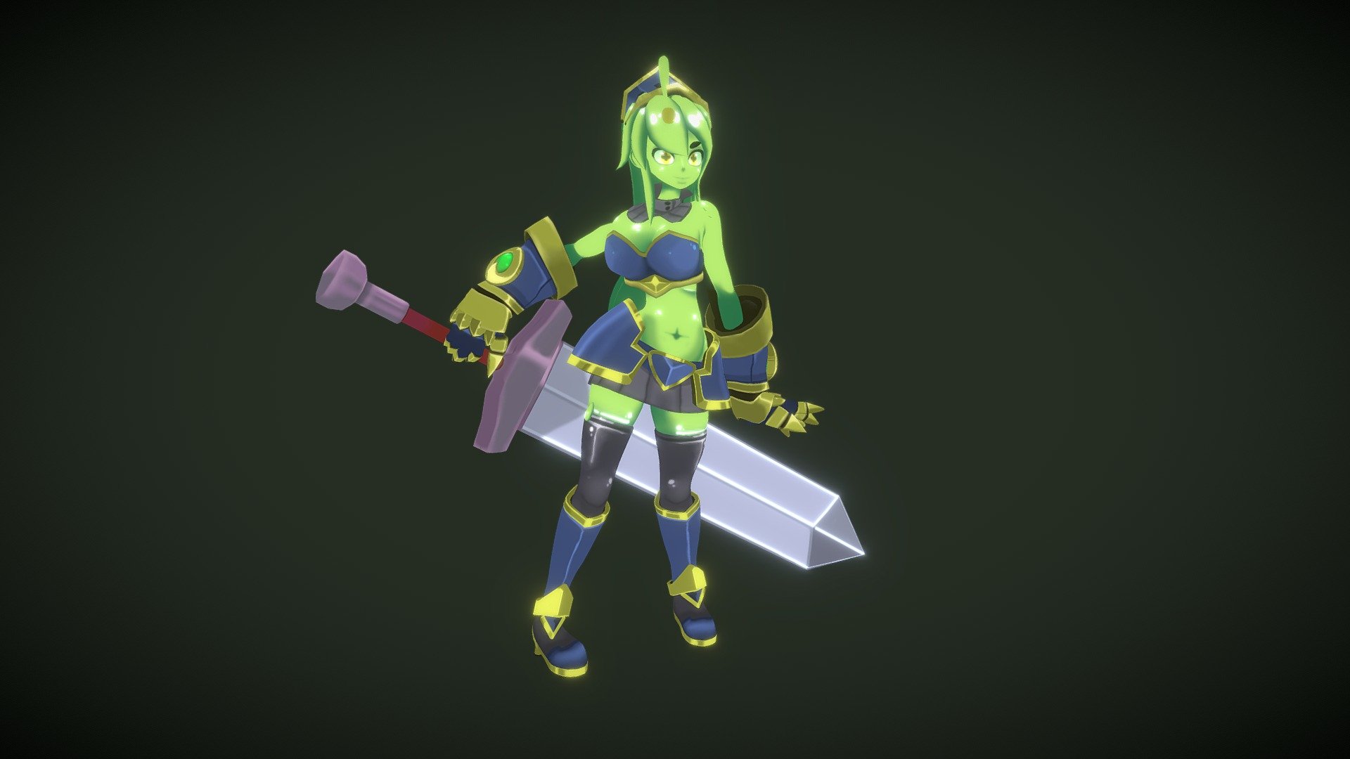 Lime the Slime Knight - 3D model by Shortskirts (@Shortestskirts ...