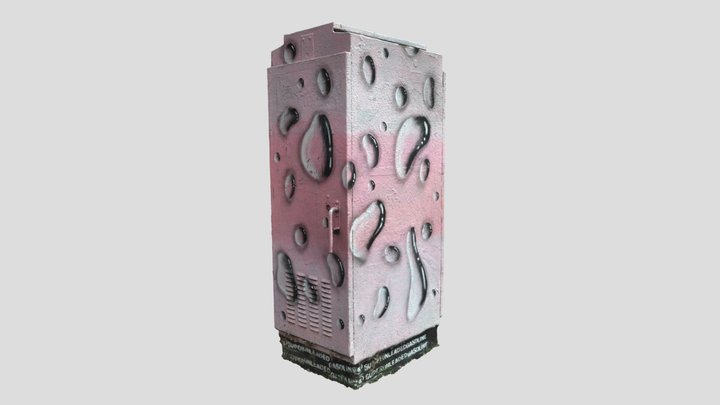 Graffiti Sidewalk Powerbox 3D Model