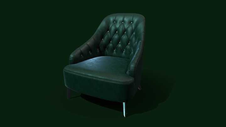 Slytherin Themed Chair 3D Model