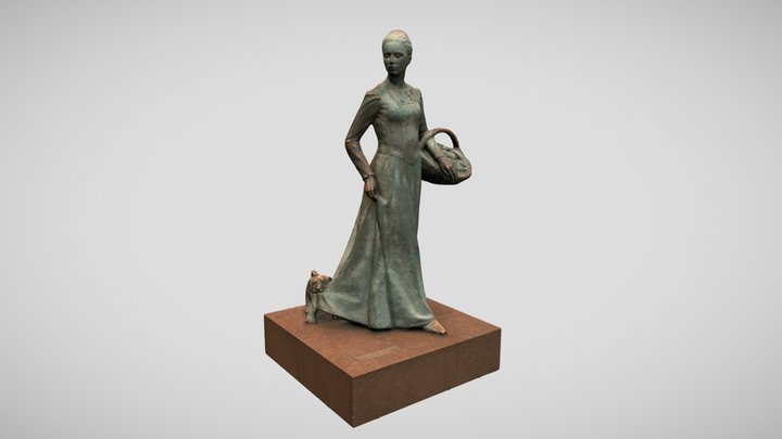 Gingerbread Baker Statue 3D Model