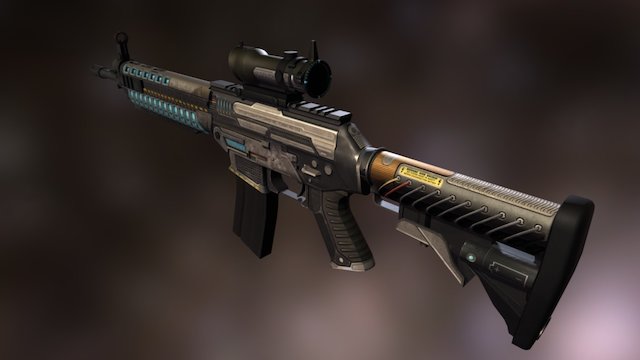 SG 553 | Gauss Rifle 3D Model