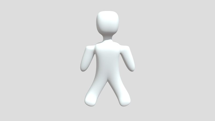 model of low poly man 3D Model