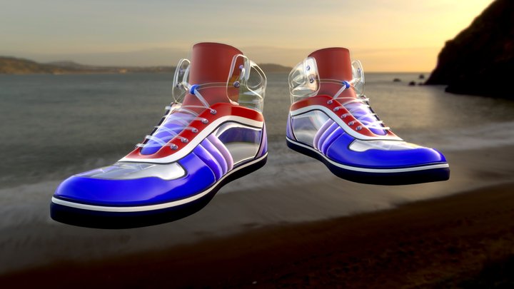 [Contest] AQUA Shoes #ShoesTexturingChallenge 3D Model