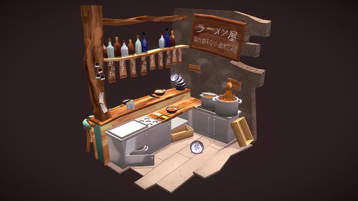 Game Art Retake - Ramen Shop 3D Model