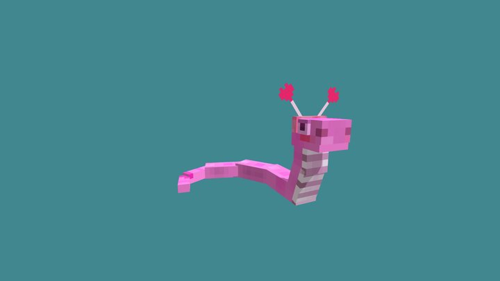 Pink Snek 3D Model