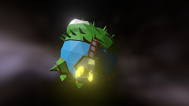 Earth LOWPOLY 3D Model