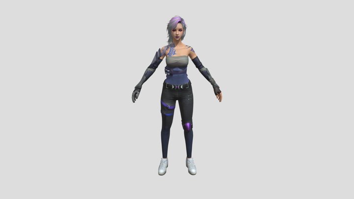 Freefire_new_female_3d_model_by_@TRSgamings 3D Model