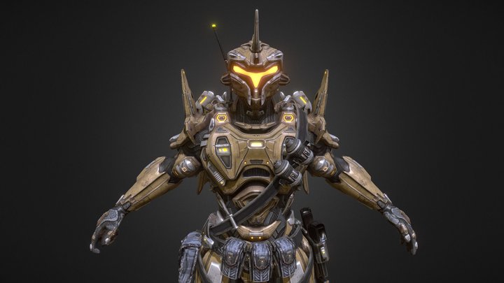 SciFi Soldier 3D Model