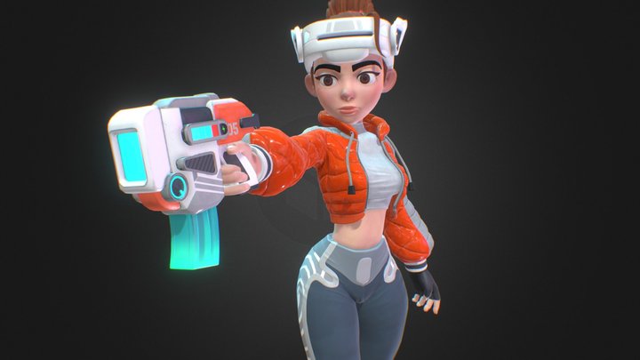 Space Girl 3D Model