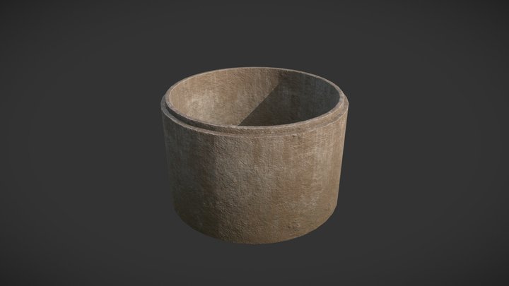 Dirty concrete well 3D Model