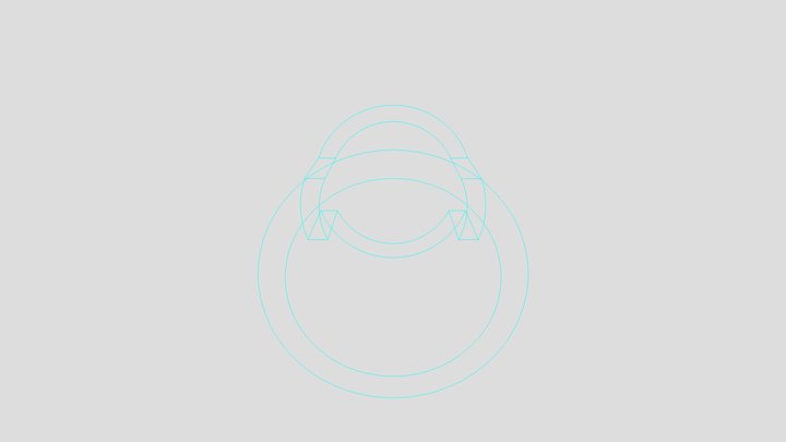 空心圆柱 截切 3D Model