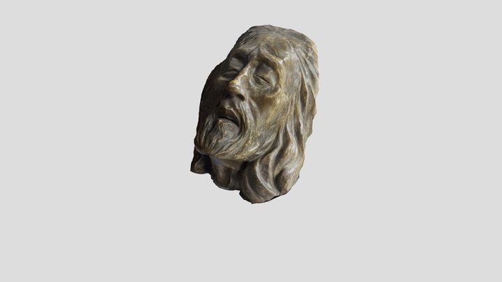 Christ Face - Clay Sculpture 3D Model