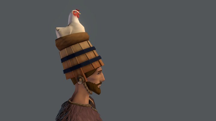 Village Farmer 3D Model