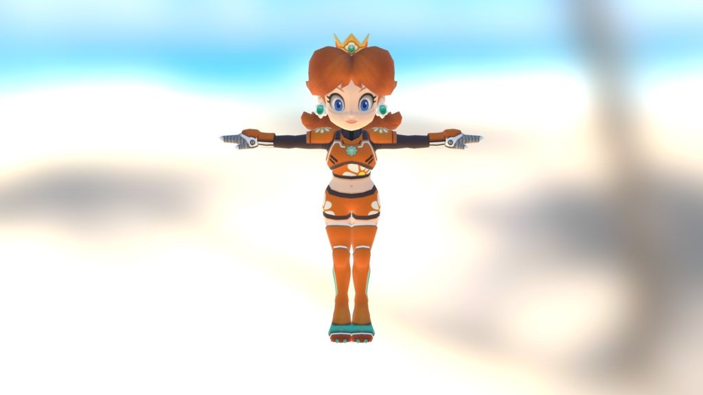 mario strikers charged daisy pose