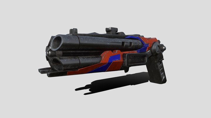 Optimus Prime Quad Barrell Shotgun 3D Model