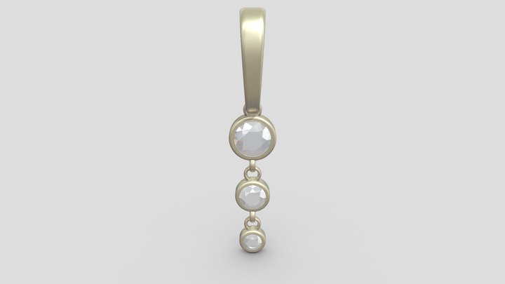 3 Diamond Charm 3D Model