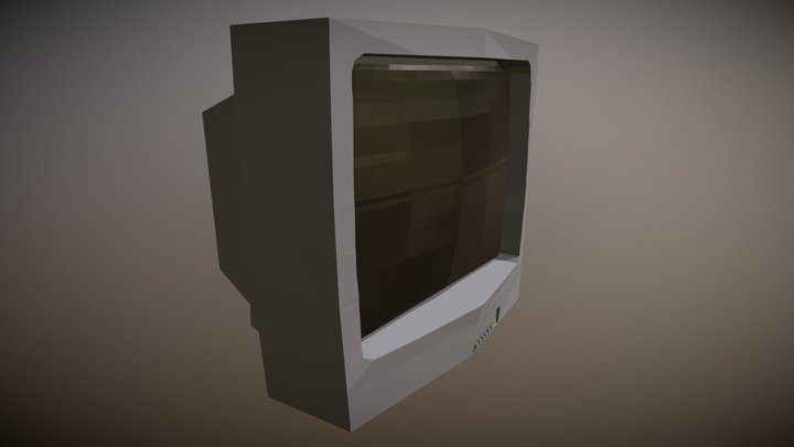Low Poly TV 3D Model