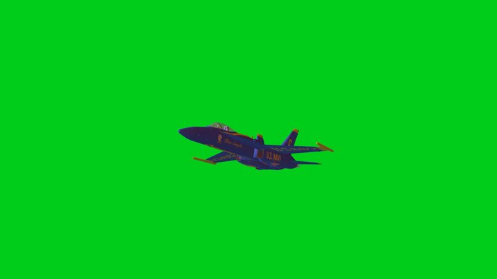 blue angels no wheels 3D Model