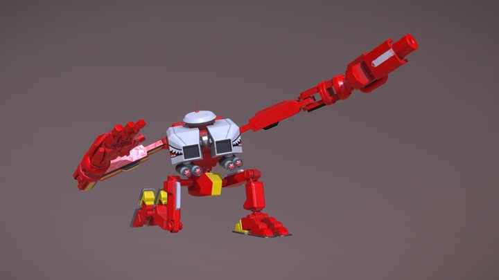 Robot (theme: Red Devils, marchetti show-team) 3D Model