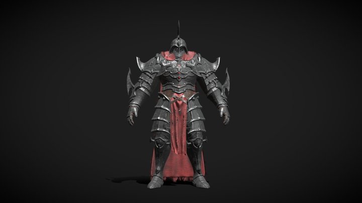 Dark Fantasy Heavy Knight 3D Model
