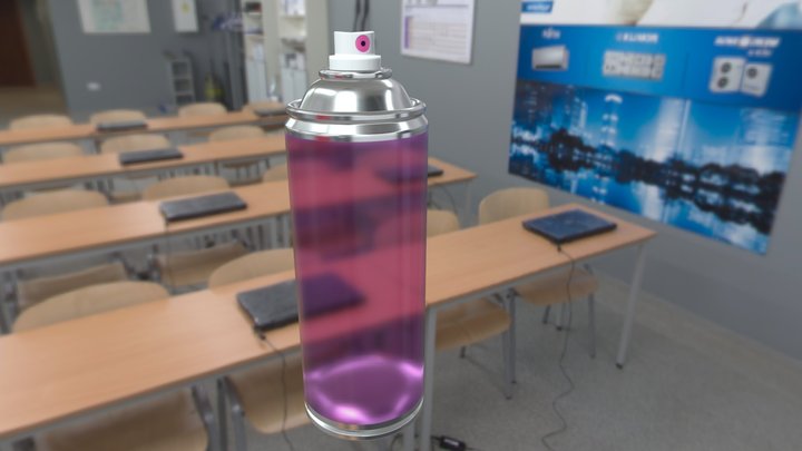 Glass Spraypaint Can 3D Model