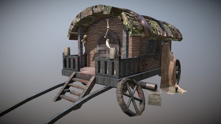 Abandoned Carriage 3D Model